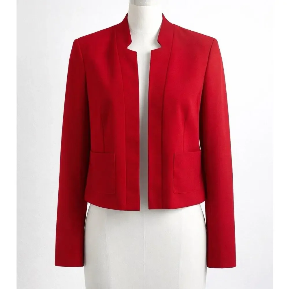 Nine West Red‎ Structured Blazer Women’s Size 10 Career Jacket Workwear